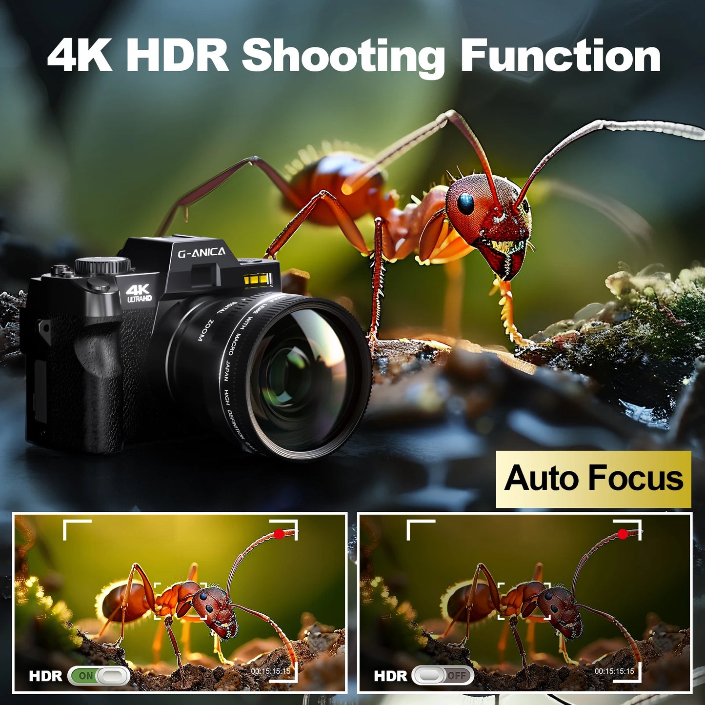 2024 New Digital Photography Camera 4K Wireless Network Camera Retro Vlog Recorder Youtube 48MP Camera 3 "Flip Screen