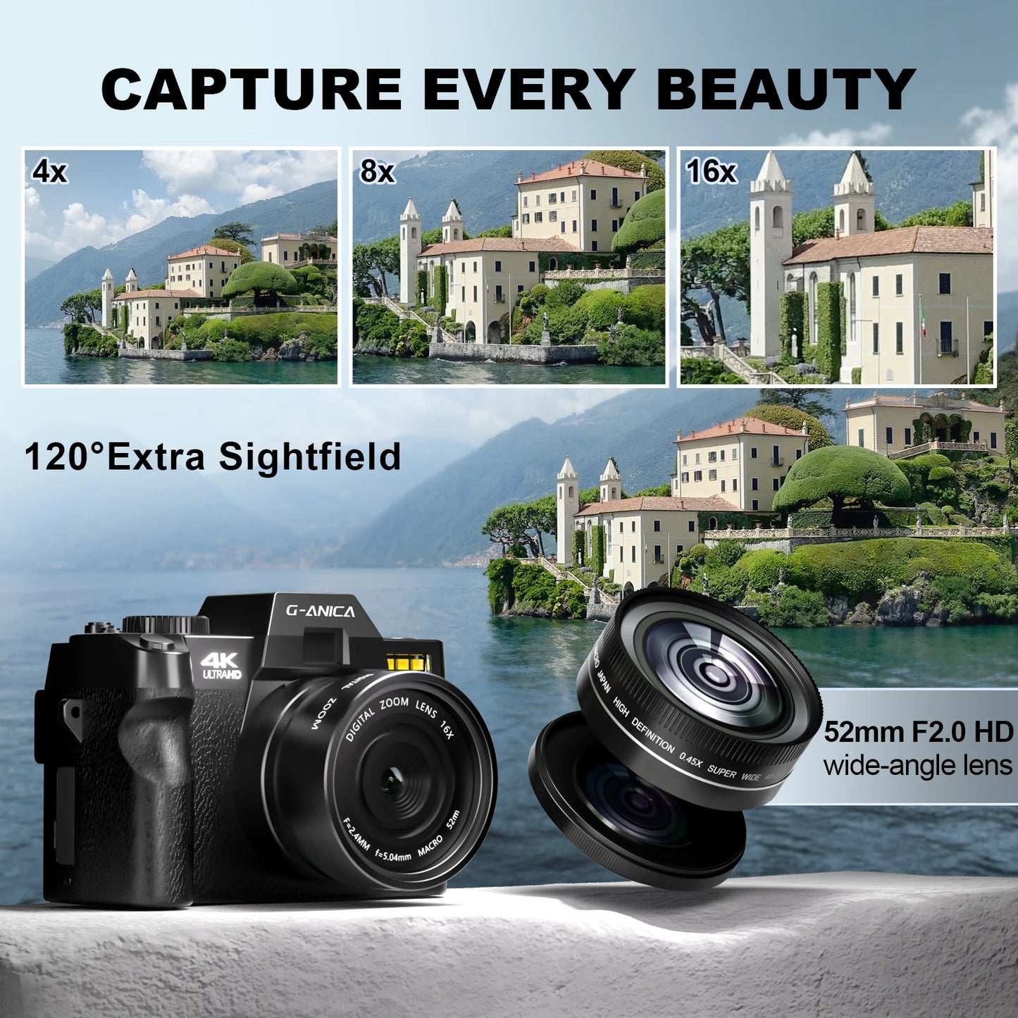 2024 New Digital Photography Camera 4K Wireless Network Camera Retro Vlog Recorder Youtube 48MP Camera 3 "Flip Screen