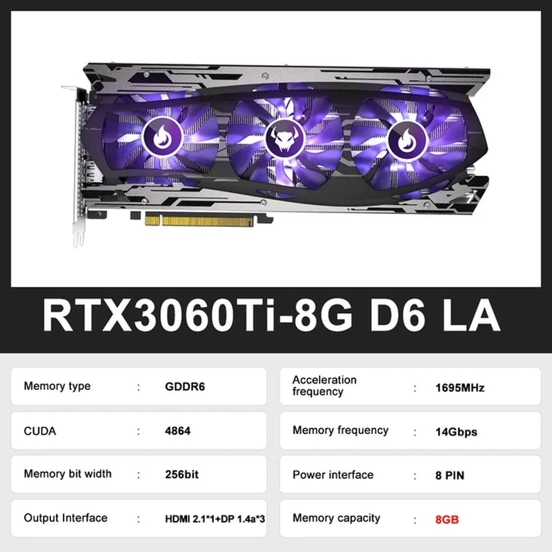 YESTON New Graphic Card GDDR6 NVIDIA Rtx 3060 12G Gaming GPU Video Cards Rtx 3060TI Rtx3050 Rtx3070 Rtx3080 Placa De Vídeo