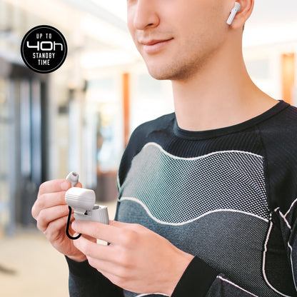 V2 – True Wireless Bluetooth Earbuds with Charging Case, Auto Pairing & Built-In Mic