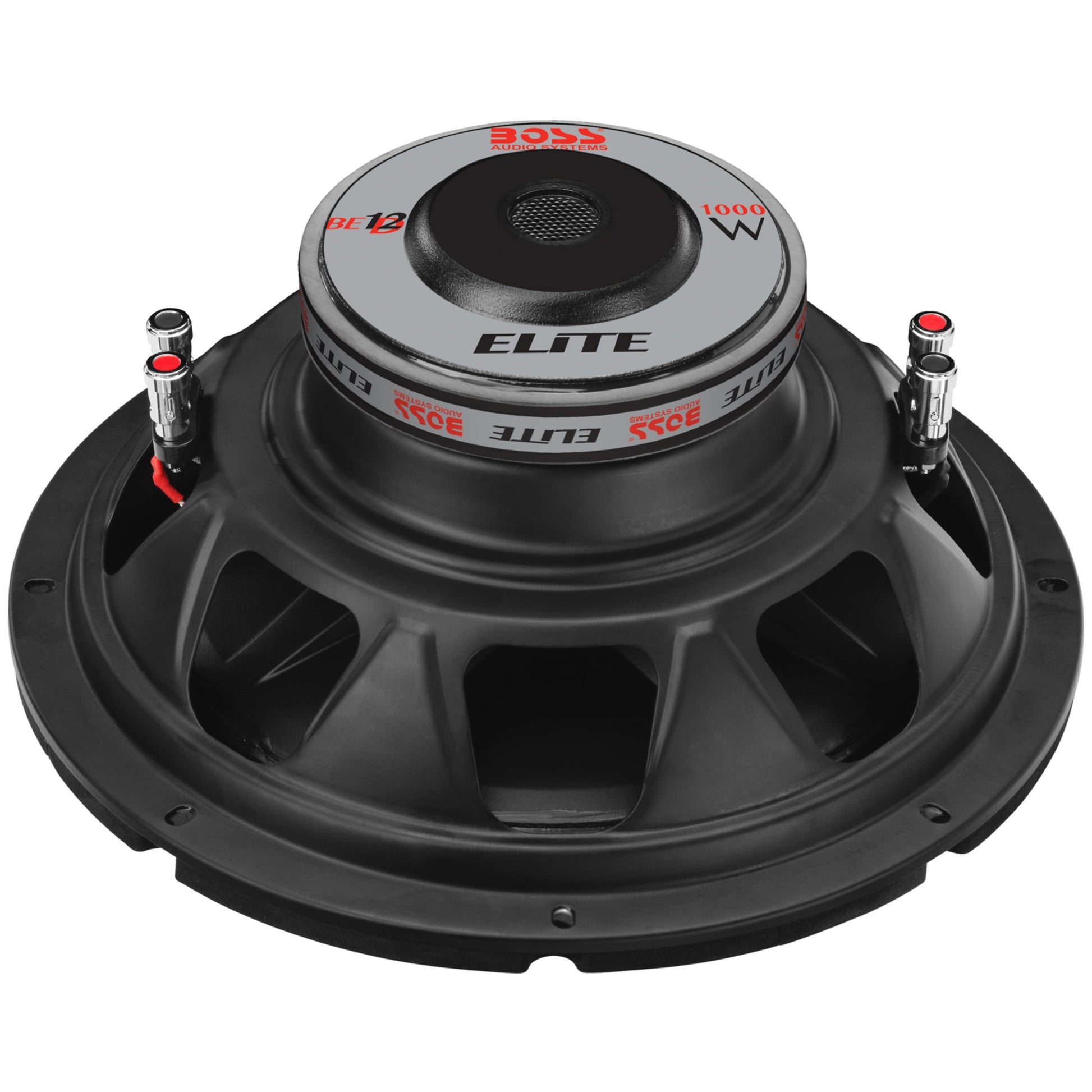 BE12D Elite Series 12 Inch Car Audio Subwoofer - 1000 Watts Max, Dual 4 Ohm Voice Coil, for Truck Boxes and Enclosures, Hook up to Amplifier